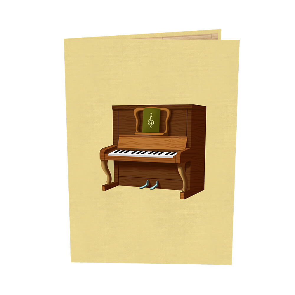 Klavier Pop-Up Karte