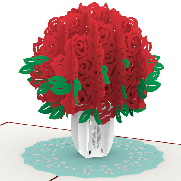 Carte pop-up Bouquet de roses