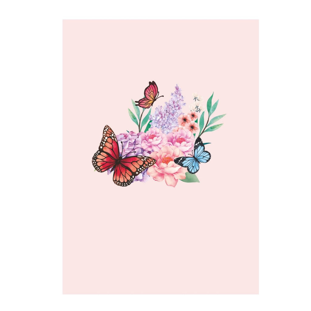 Carte pop-up Papillons sur fleurs, Carte d'anniversaire 3D