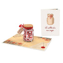 Carte pop-up Un verre plein d'amour