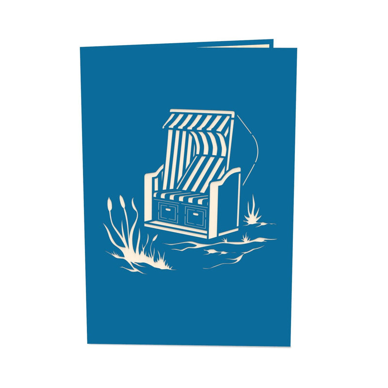 Carte pop-up chaise de plage