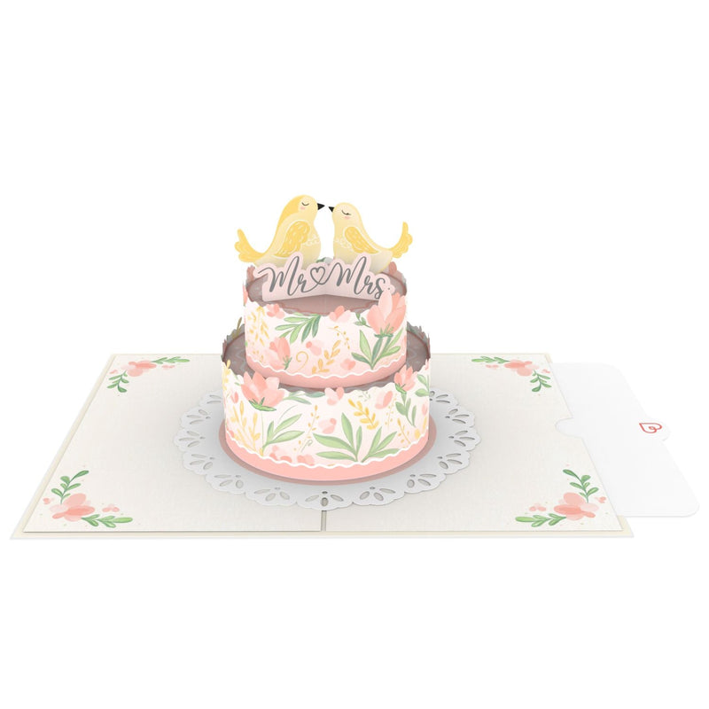 Carte pop-up gâteau de mariage