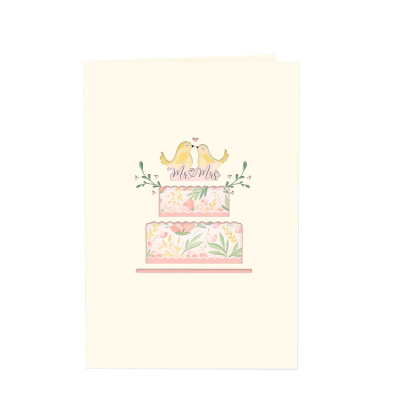 Carte pop-up gâteau de mariage